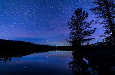 Blue night sky